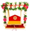 Heavy Wooden Laddu Gopal Jhula (Brown) for 0 to 10 No. Idols, Available in 3 Sizes.