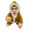 Laddu Gopal Night Suit Pack of 4 Furry Hooded Rompers Winter Dress