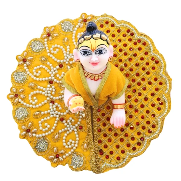 Laddu Gopal Velvet Dress New Collection Heavy Work 0-6 No.