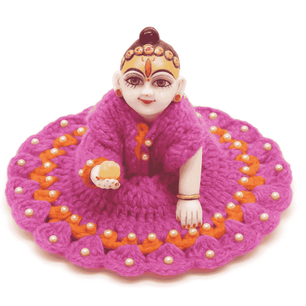 Woolen Laddu Gopal Ji Dress Mix Colour Winter Shringar