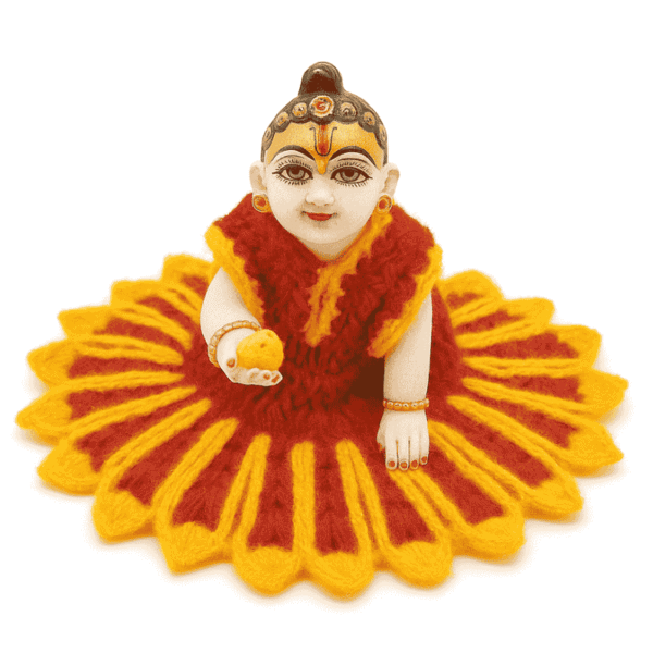 Woolen Laddu Gopal Ji Dress Mix Colour Winter Shringar