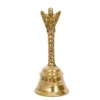 Heavy brass ghanti with traditional handle design