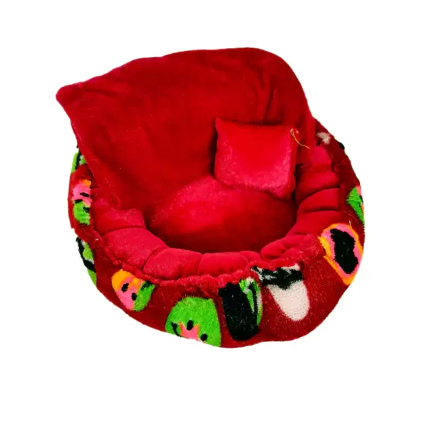 Laddu Gopal Ji Luxury Cotton Round Bed with Pillow and Quilt