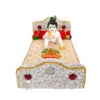 Laddu Gopal Kalash Wooden Bed decorated with stones and kalash embroidery