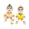 Laddu Gopal & Radha Rani Marble Set handcrafted devotional idol