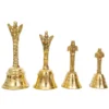 Heavy solid brass ghanti traditional hand bell for home temple and decorative use