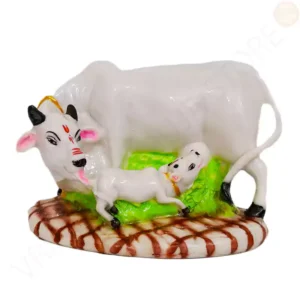 Premium Marble Cow and Calf Idol