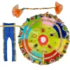 Laddu Gopal Dress special Holi style with 6 colourful circular fabric design for home temple decoration
