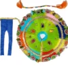 Laddu Gopal Dress special Holi style with 6 colourful circular fabric design for home temple decoration