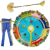 Laddu Gopal Dress special Holi style with 6 colourful circular fabric design for home temple decoration