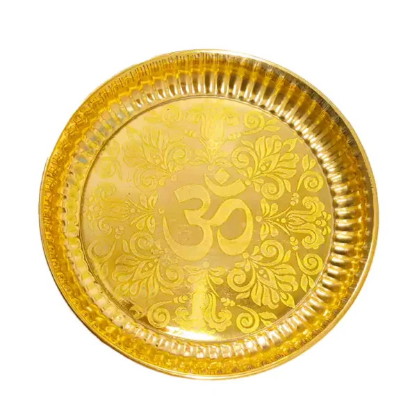 Laddu Gopal Ji solid brass bartan set bhog thali 5 pcs gold finish