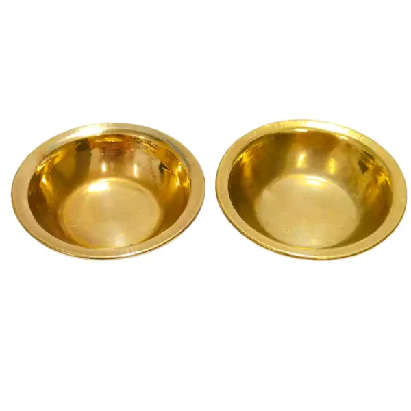 Laddu Gopal Ji solid brass bartan set bhog thali 5 pcs gold finish