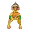Laddu Radha Rani brass idol 7 no size solid brass pooja murti with painted shringar