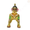 Laddu Radha Rani brass idol 6 no size solid brass pooja murti with painted shringar