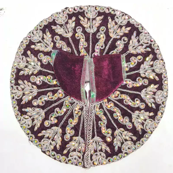 Laddu Gopal Ji velvet dress embroidered fabric outfit 0 to 6 no sizes