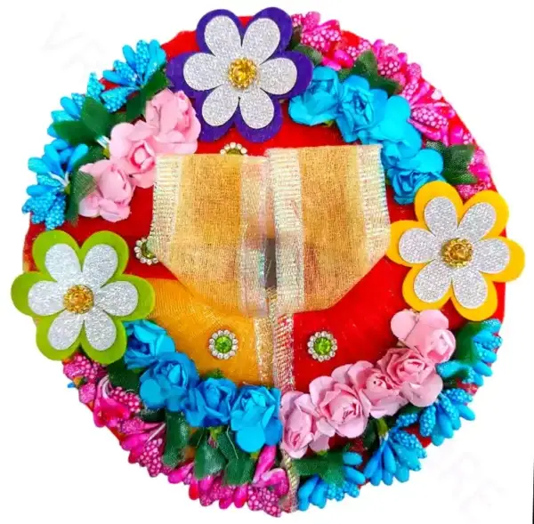 2 No Laddu Gopal dress with pagri floral designer poshak combo set