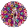 Laddu Gopal Dress with designer embroidery work and heavy stone embellishments for Janmashtami from Vrindavan Puja Store.