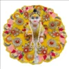Laddu Gopal Dress with designer embroidery work and heavy stone embellishments for Janmashtami from Vrindavan Puja Store.