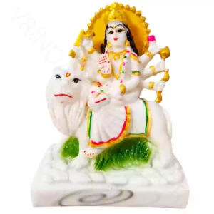 Durga Mata Murti marble dust statue with lion navratri special idol