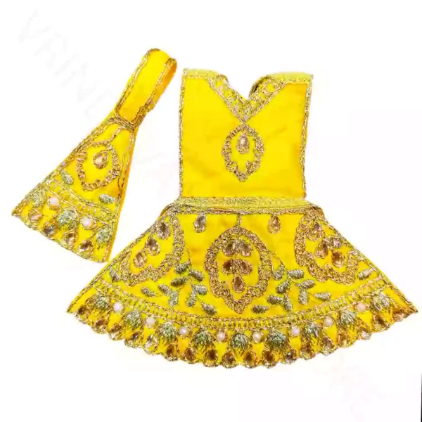 Mata Rani Dress heavy embroidered poshak available in red pink yellow orange colours