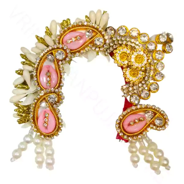Decorative Radha Rani chandrika crown for Laddu Gopal and Mata murti