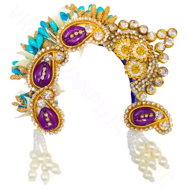 Decorative Radha Rani chandrika crown for Laddu Gopal and Mata murti
