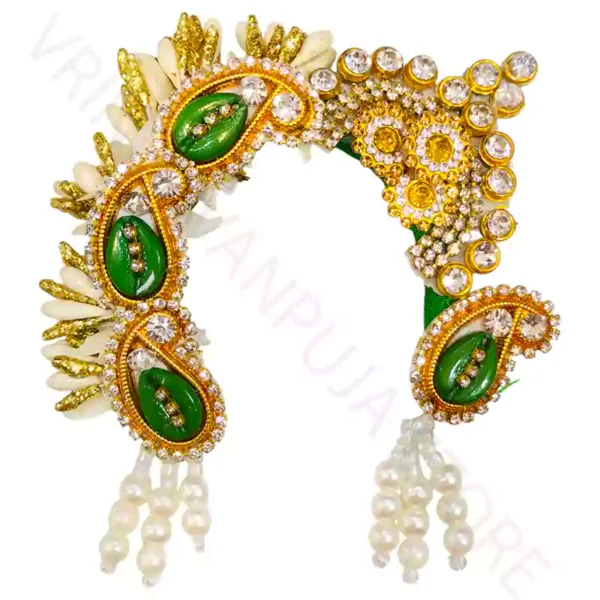 Decorative Radha Rani chandrika crown for Laddu Gopal and Mata murti