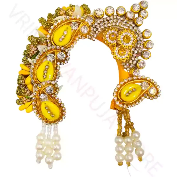 Decorative Radha Rani chandrika crown for Laddu Gopal and Mata murti