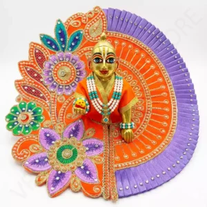 Laddu Gopal Dress Designer Poshak with Floral Decorative Backdrop