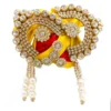 Laddu Gopal Pagri with Crystal Stone Work and Pearl Hanging