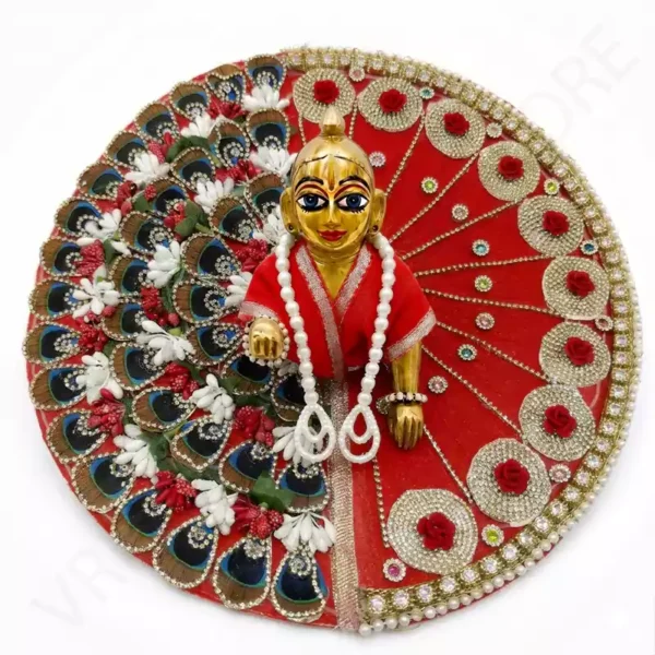 Red Laddu Gopal Dress Designer Poshak for Janmashtami