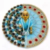 Sky Blue Kanha Ji Dress with Peacock Floral Backdrop